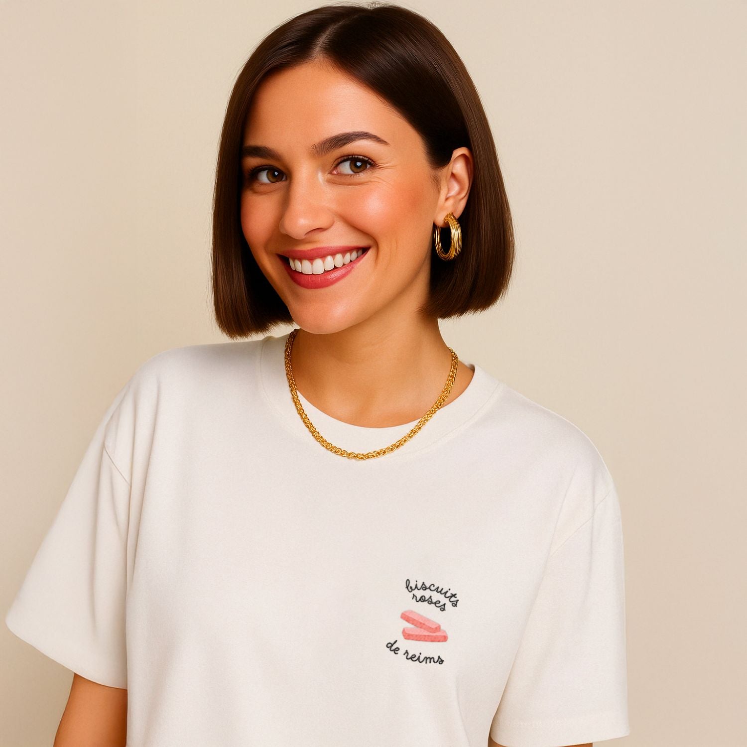 Biscuits Roses de Reims - T-Shirt Brodé