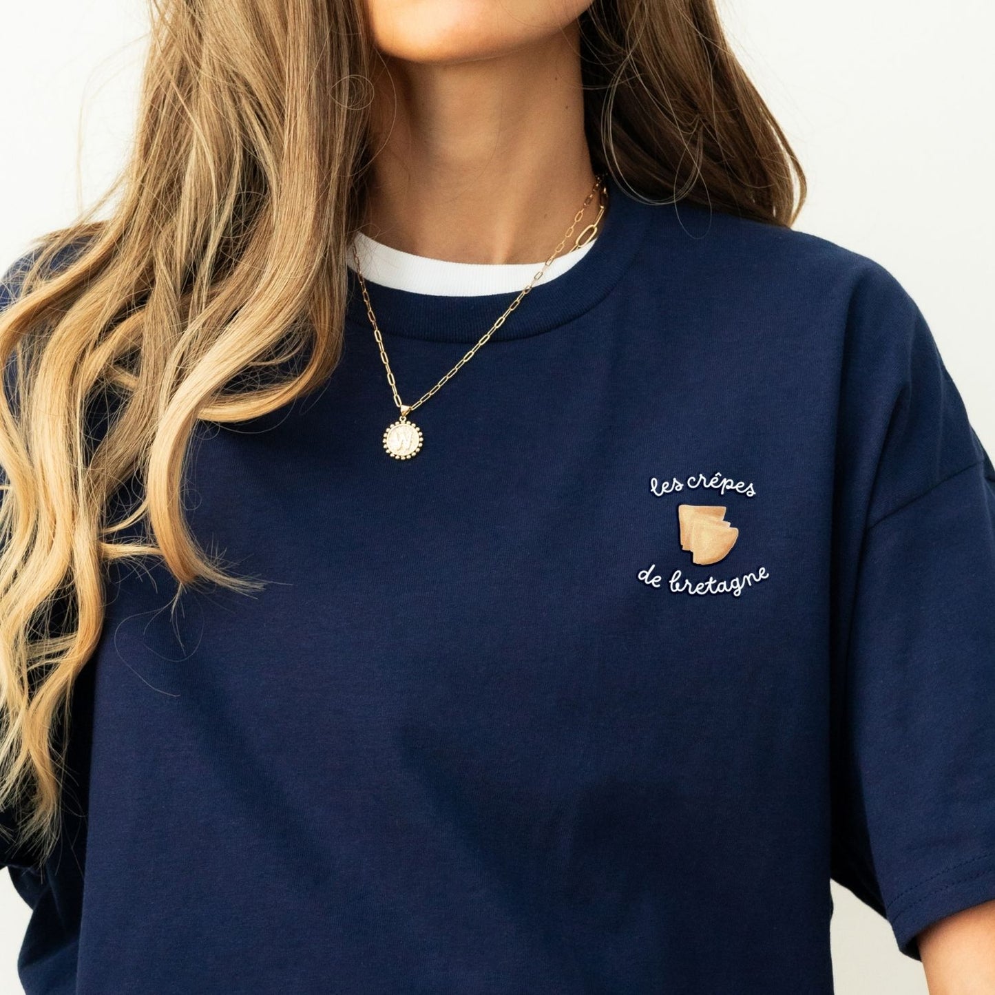 Les Crêpes de Bretagne T-Shirt Brodé