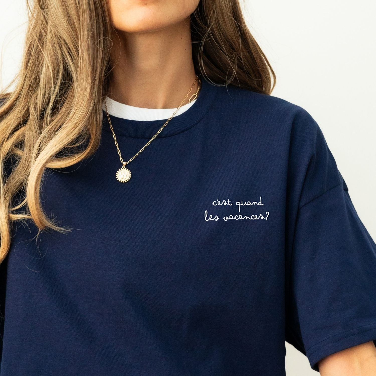 C'est quand les vacances ? T-Shirt Brodé