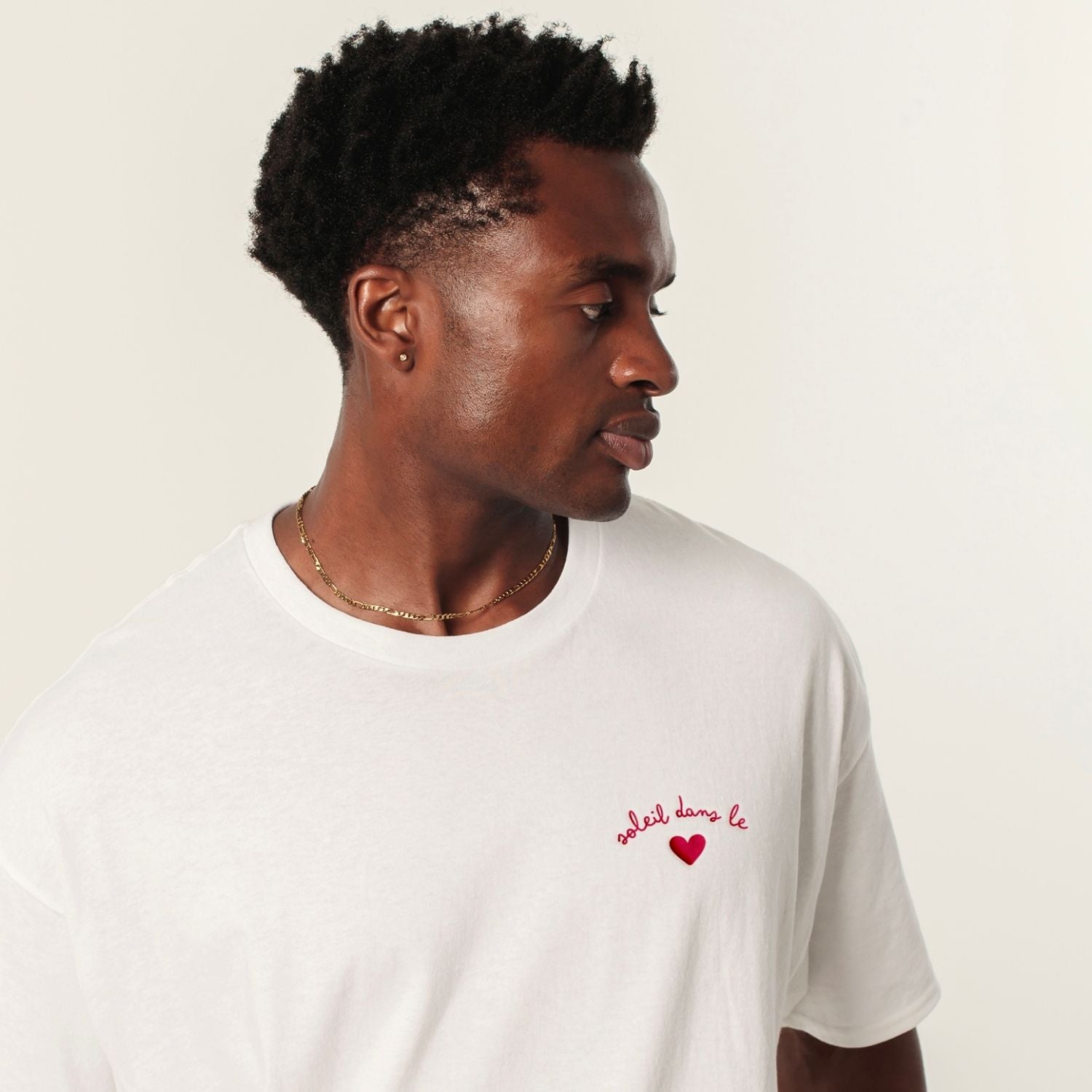 Soleil dans le Coeur T-Shirt Brodé