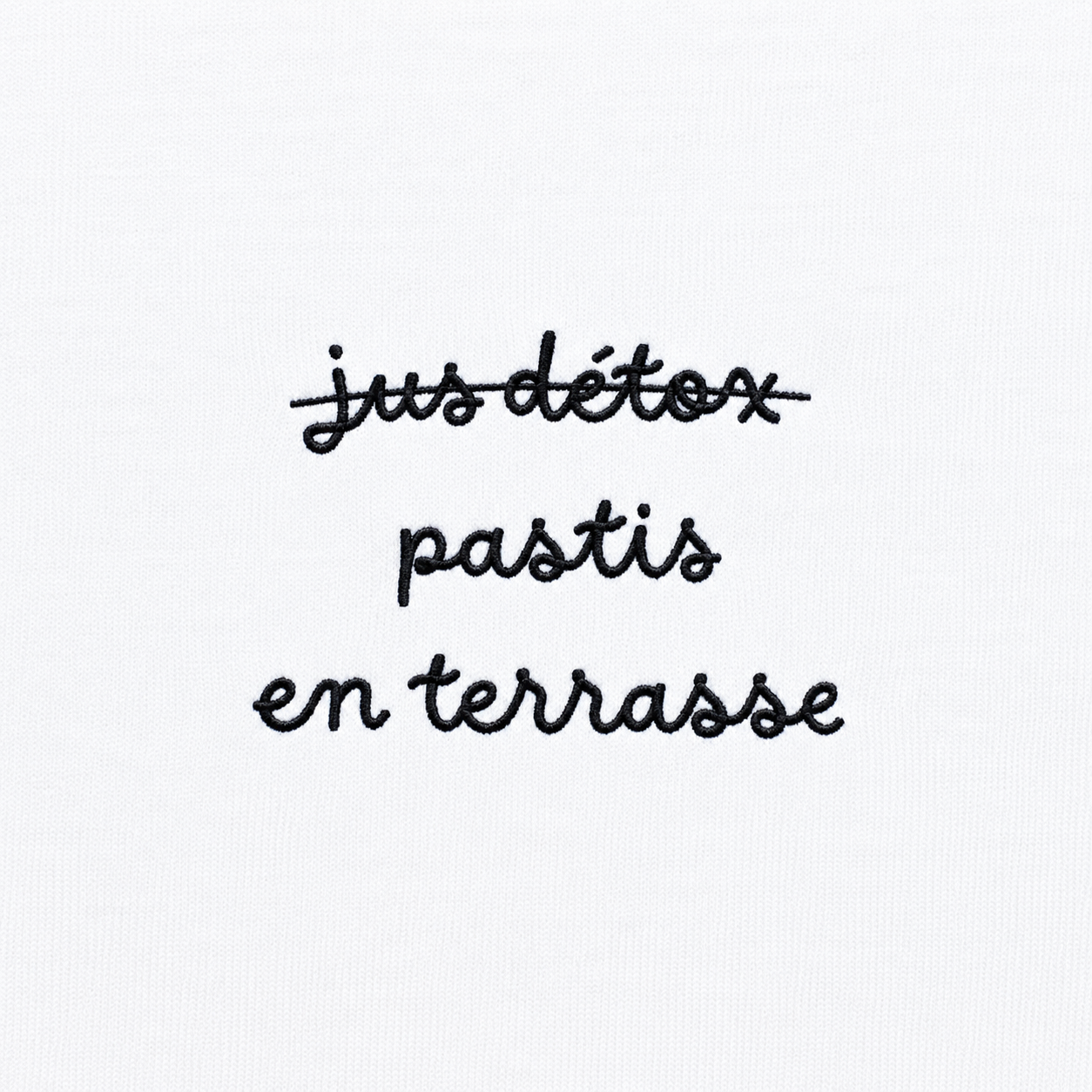 Pastis en terrasse - T-Shirt Brodé