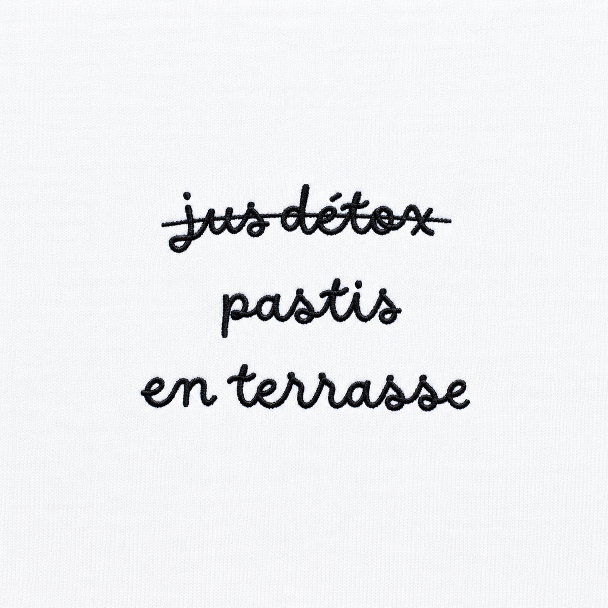 Pastis en terrasse - T-Shirt Brodé