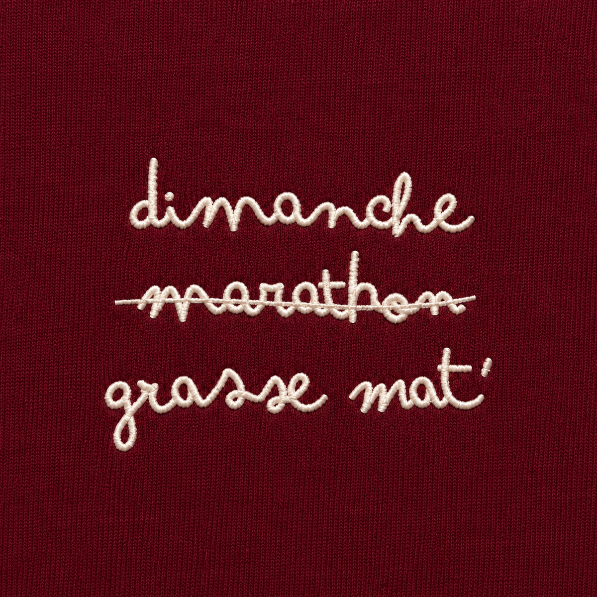 Dimanche Marathon - T-Shirt Brodé