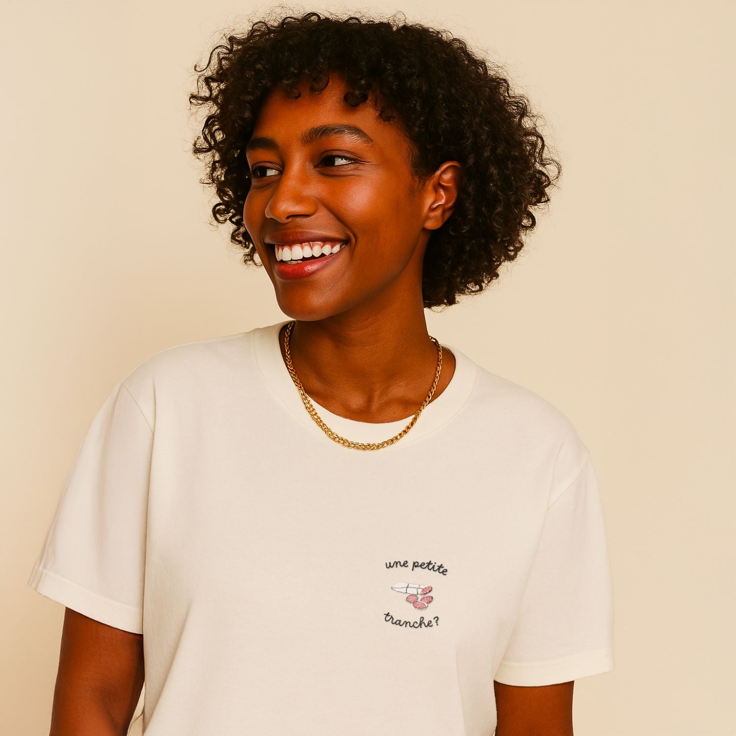 Une Petite Tranche de Saucisson - T-Shirt Brodé