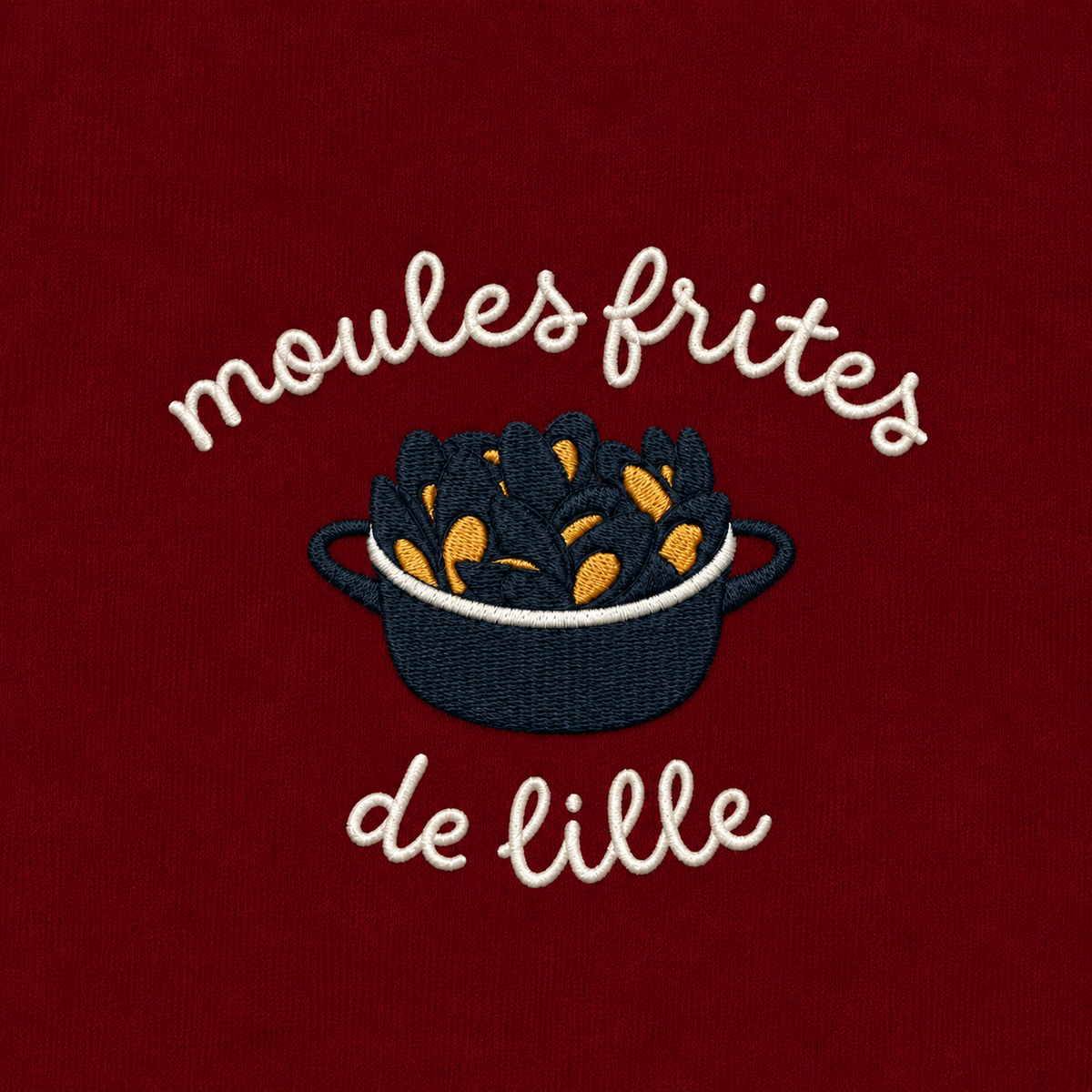 Moules Frites de Lille - T-Shirt Brodé