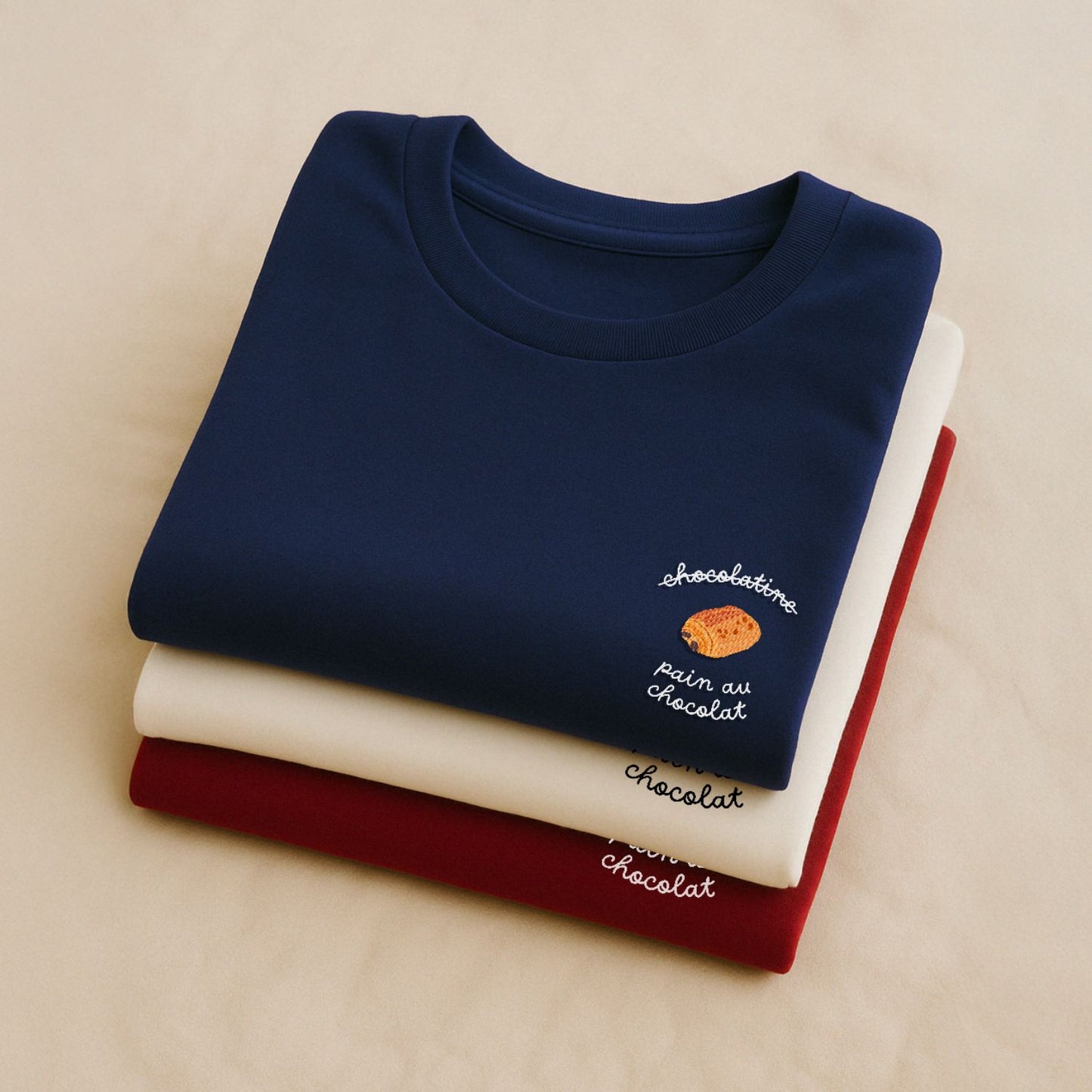 Pain au Chocolat - T-Shirt Brodé