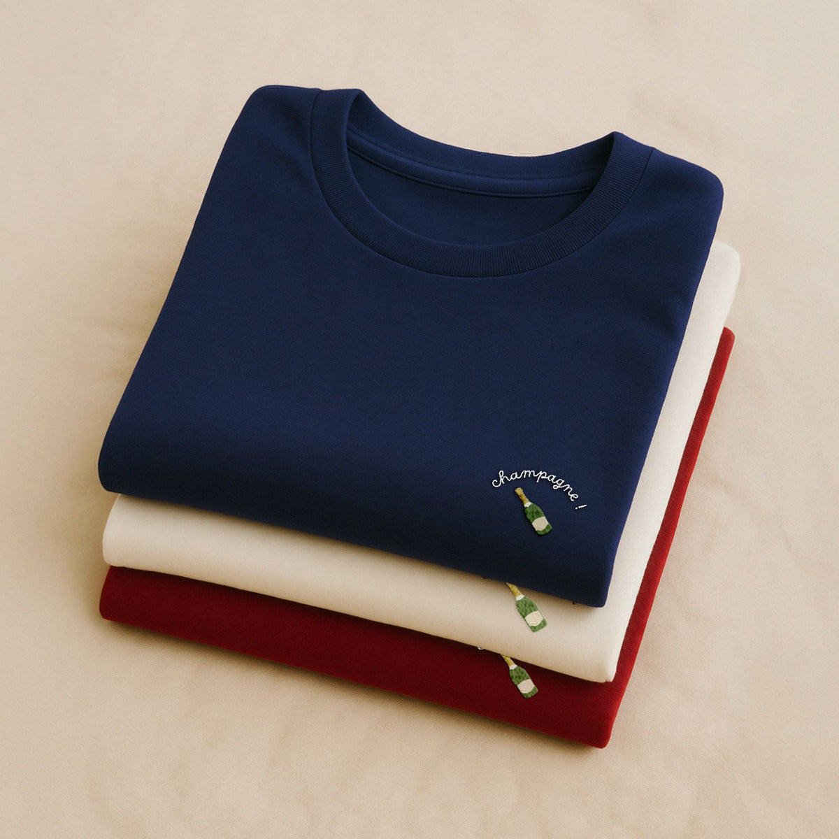 Champagne! - T-Shirt Brodé