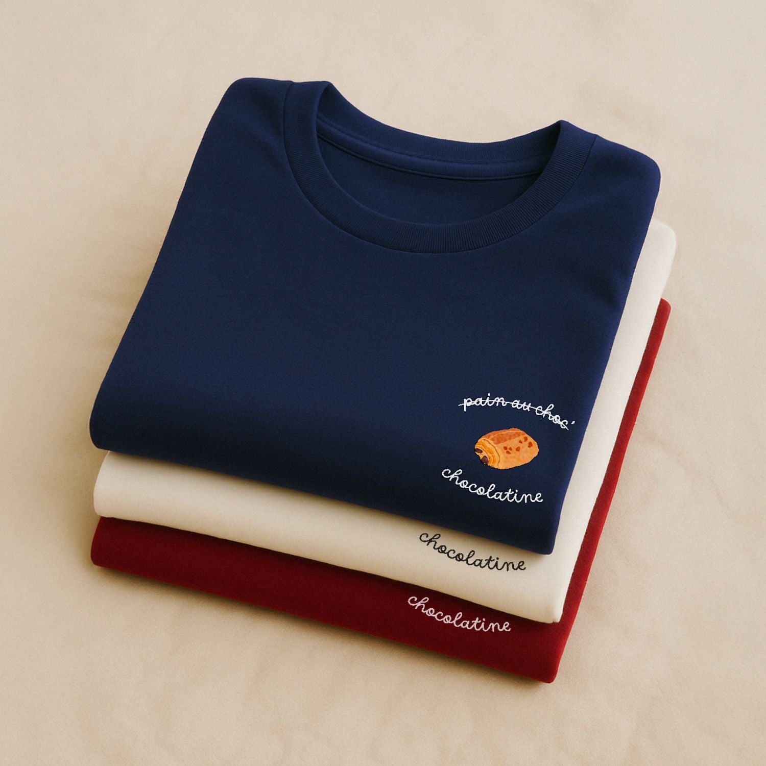 Chocolatine - T-Shirt Brodé