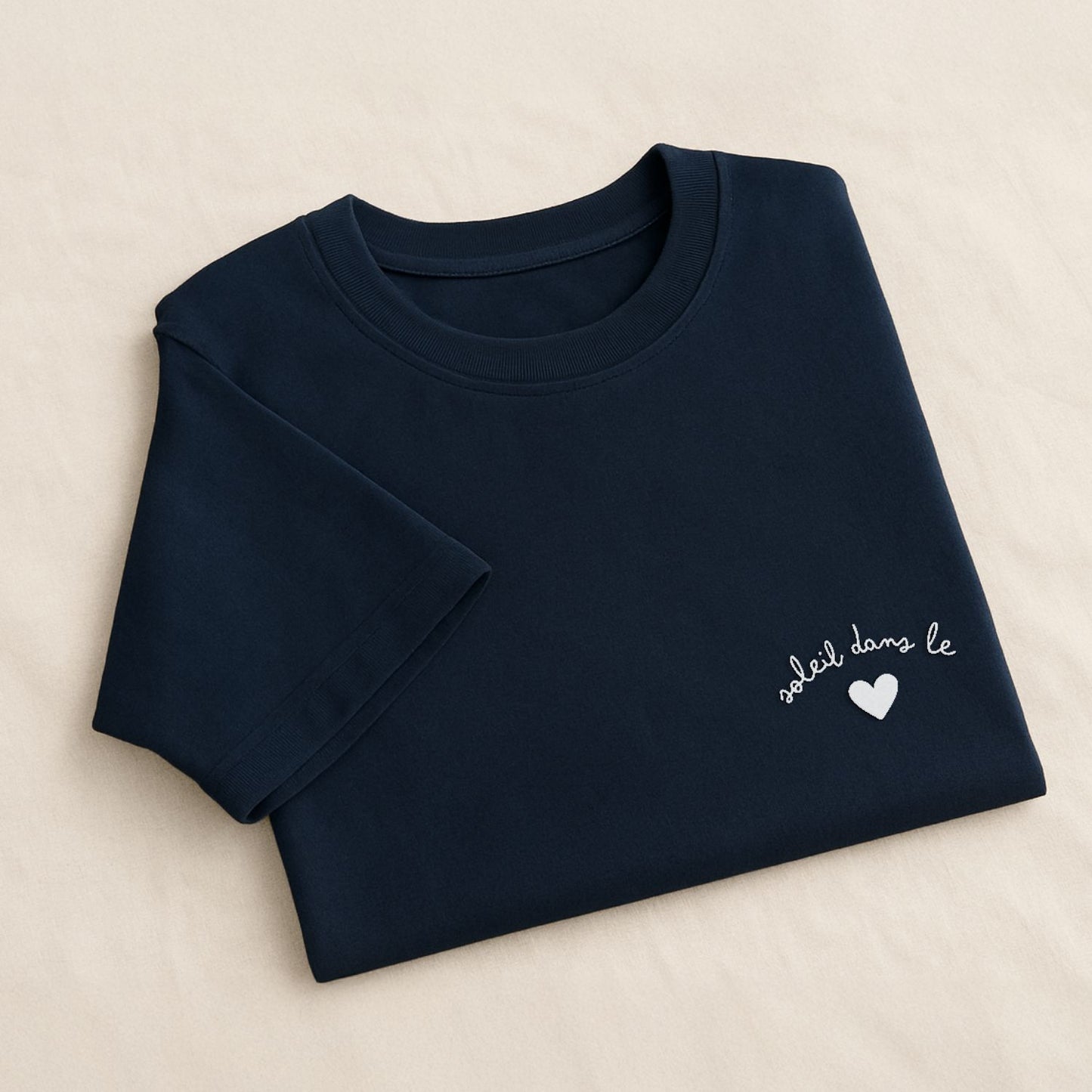 Soleil dans le Coeur - T-Shirt Brodé