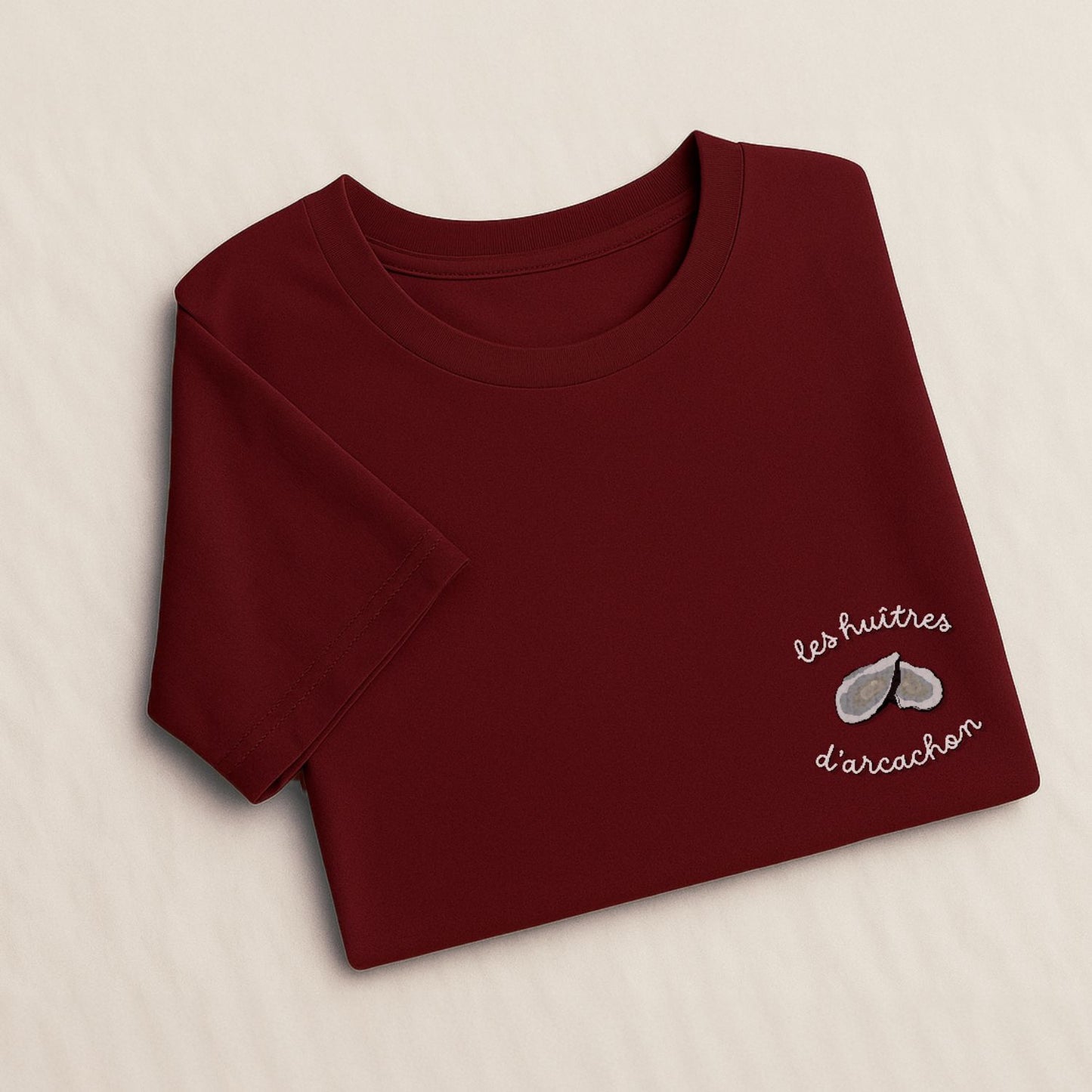 Huitres d'Arcachon - T-Shirt Brodé