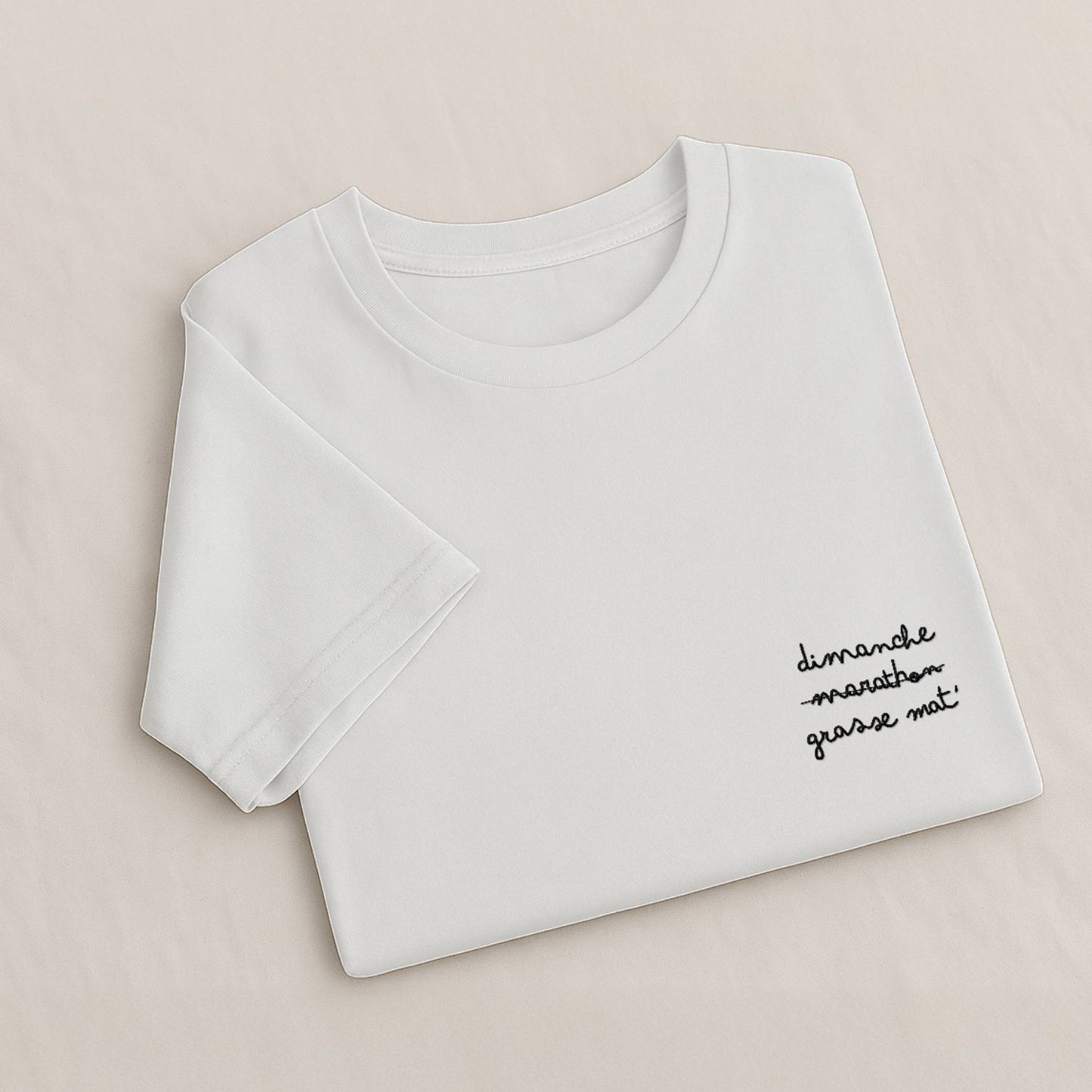 Dimanche Marathon - T-Shirt Brodé