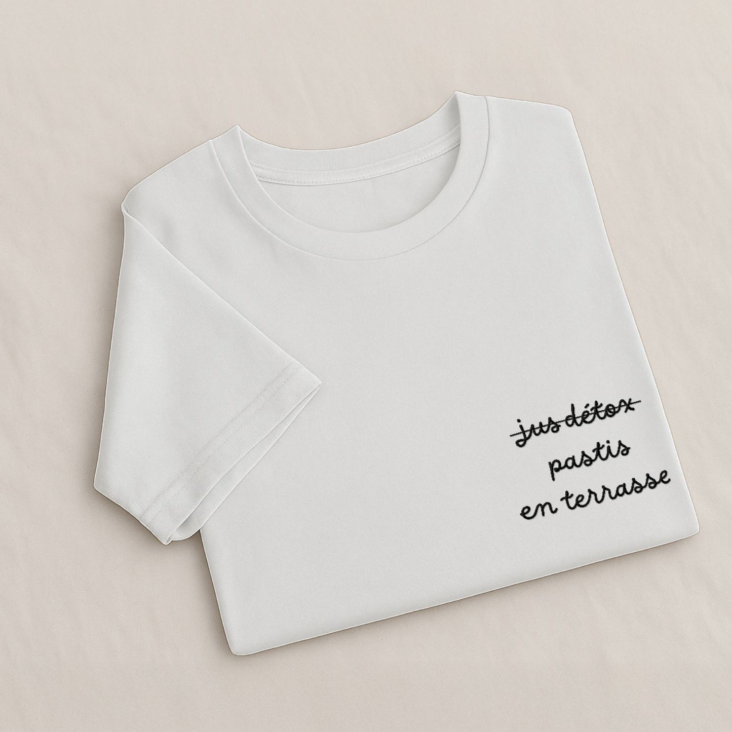Pastis en terrasse - T-Shirt Brodé