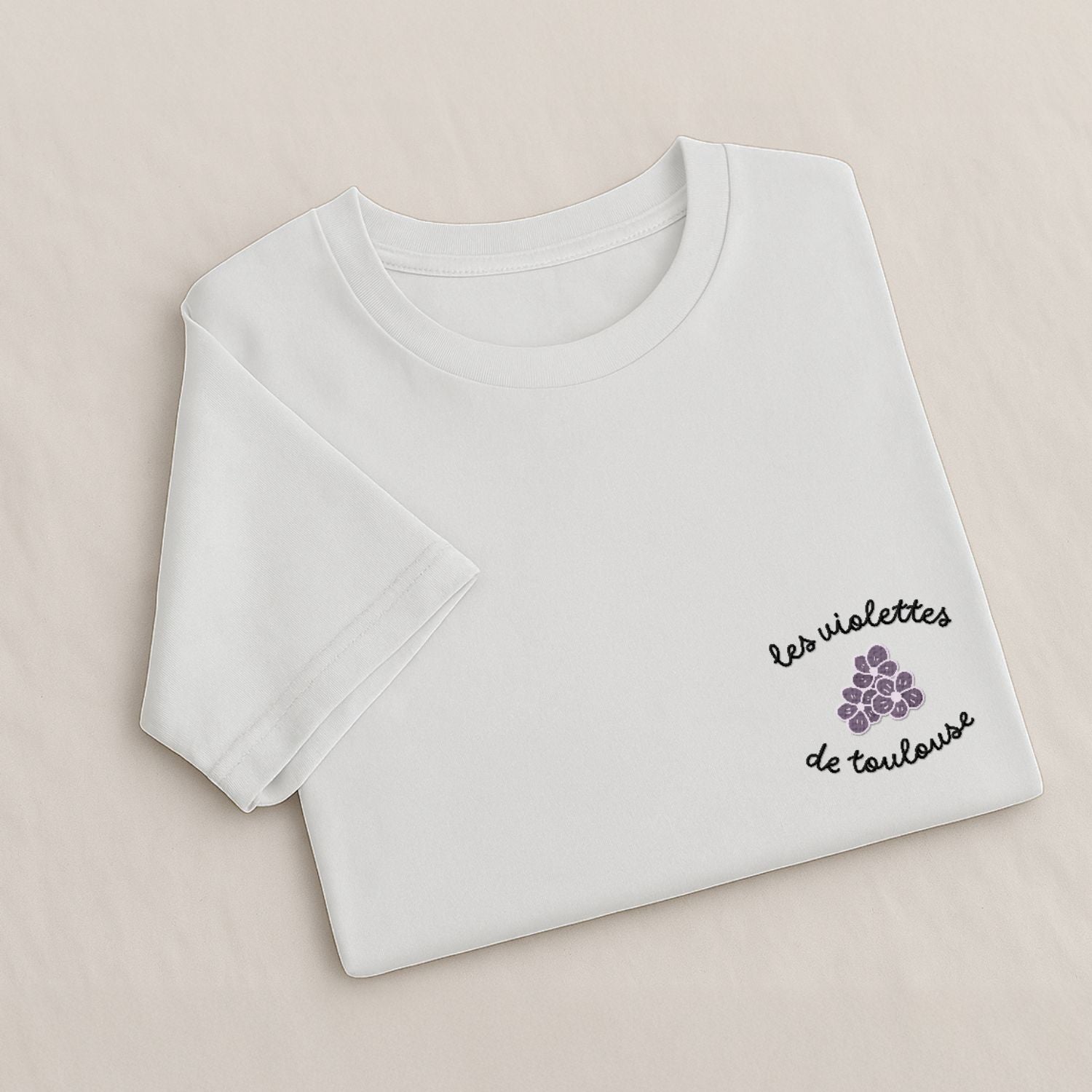 Violettes de Toulouse - T-Shirt Brodé