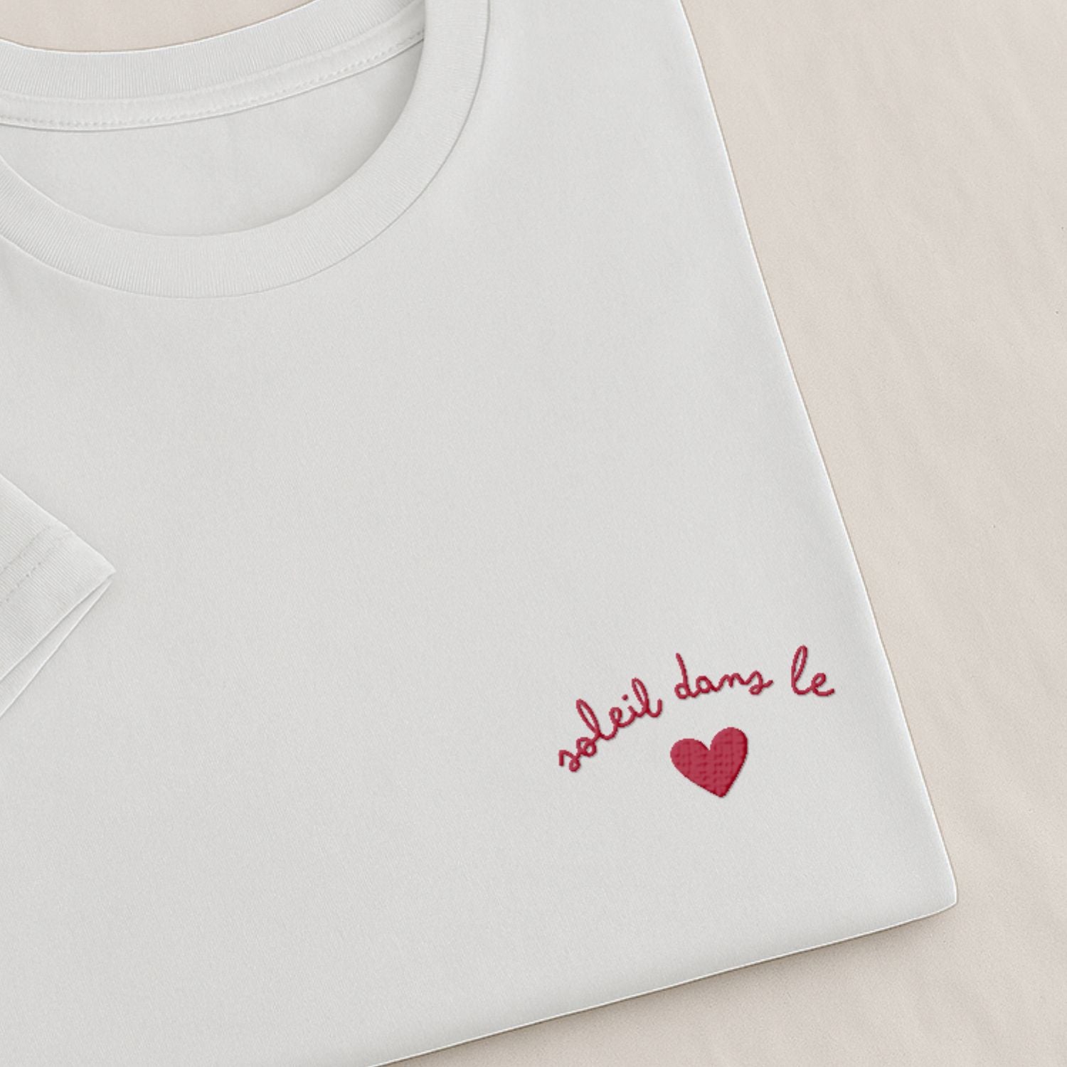 Soleil dans le Coeur - T-Shirt Brodé