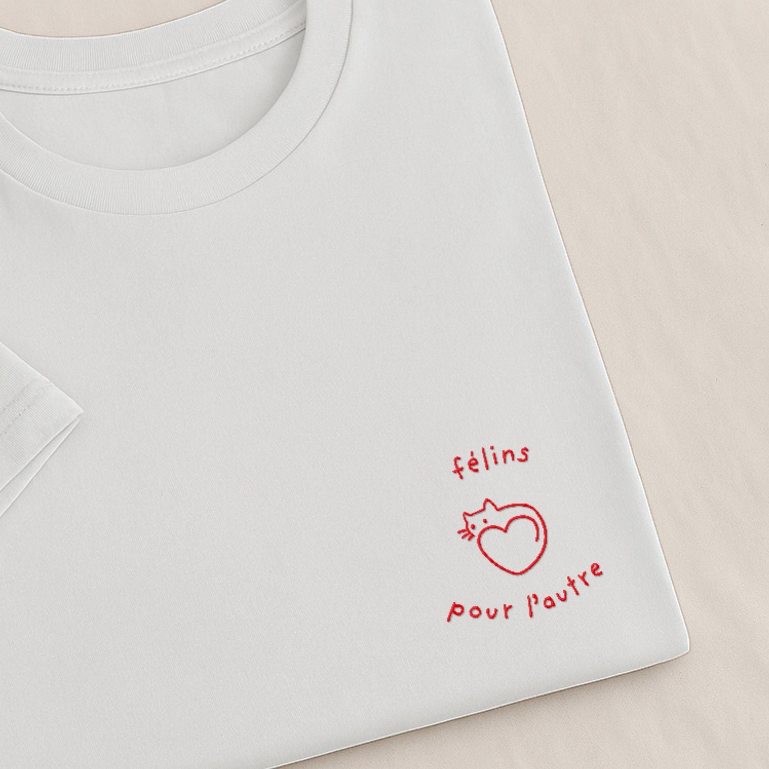 Félins pour l'autre - T-Shirt Brodé