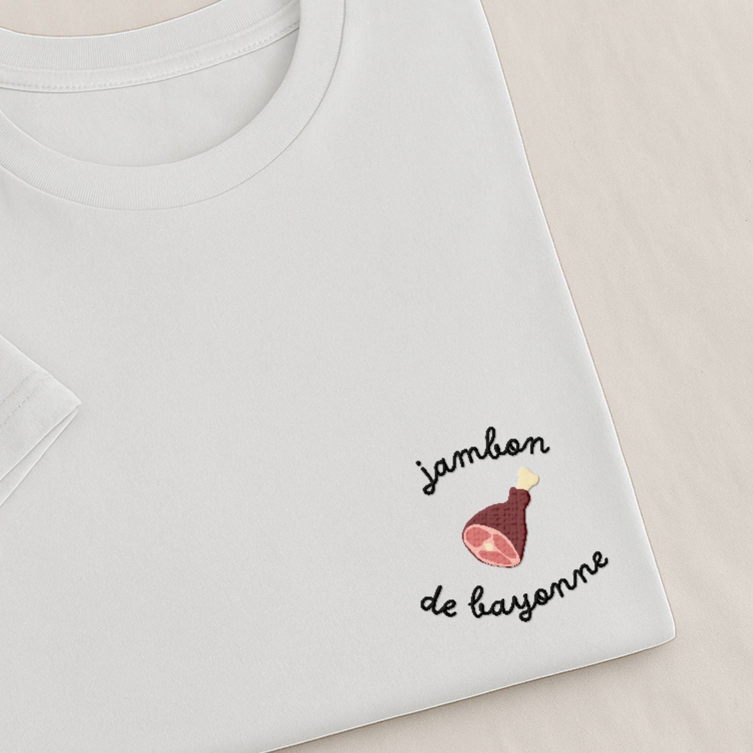 Jambon de Bayonne - T-Shirt Brodé