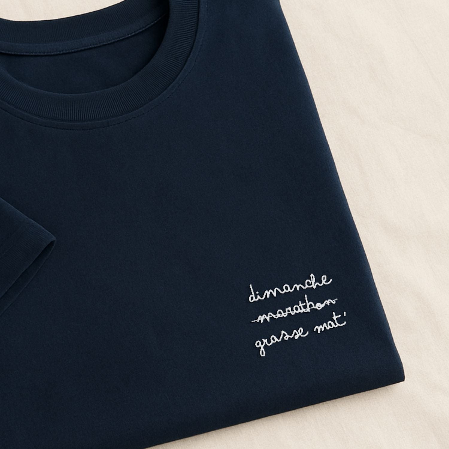 Dimanche Marathon - T-Shirt Brodé
