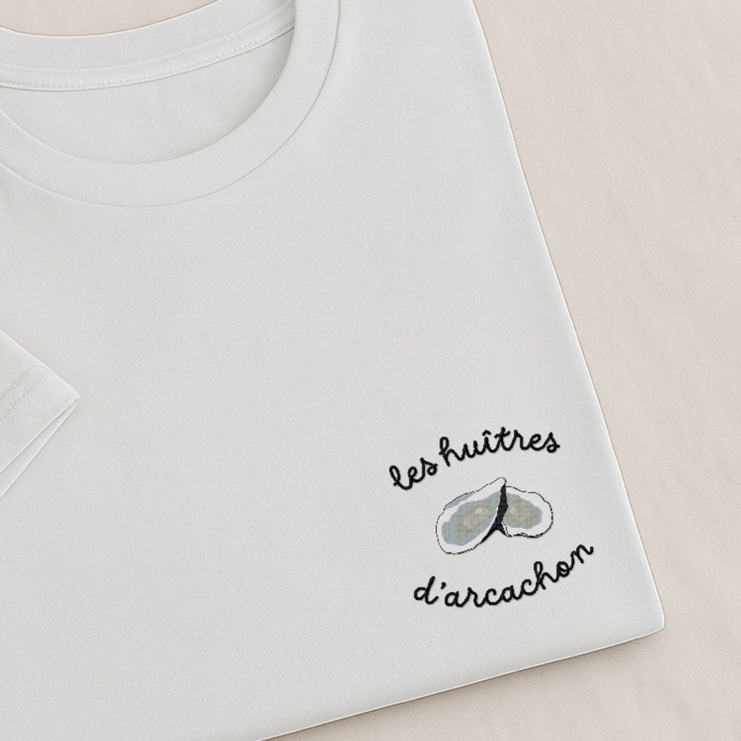 Huitres d'Arcachon - T-Shirt Brodé