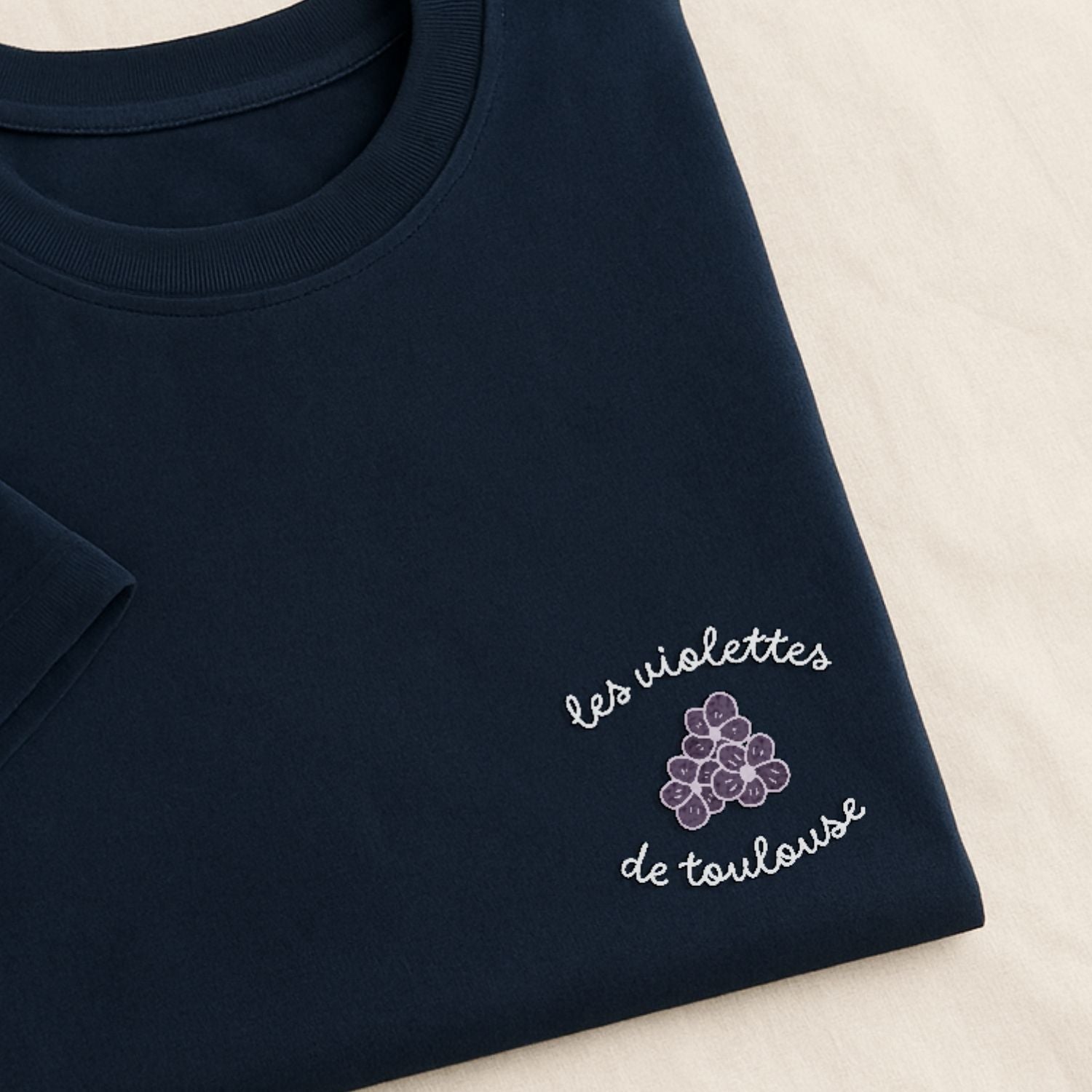 Violettes de Toulouse - T-Shirt Brodé