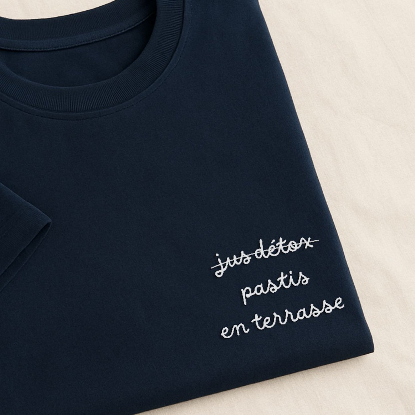 Pastis en terrasse - T-Shirt Brodé