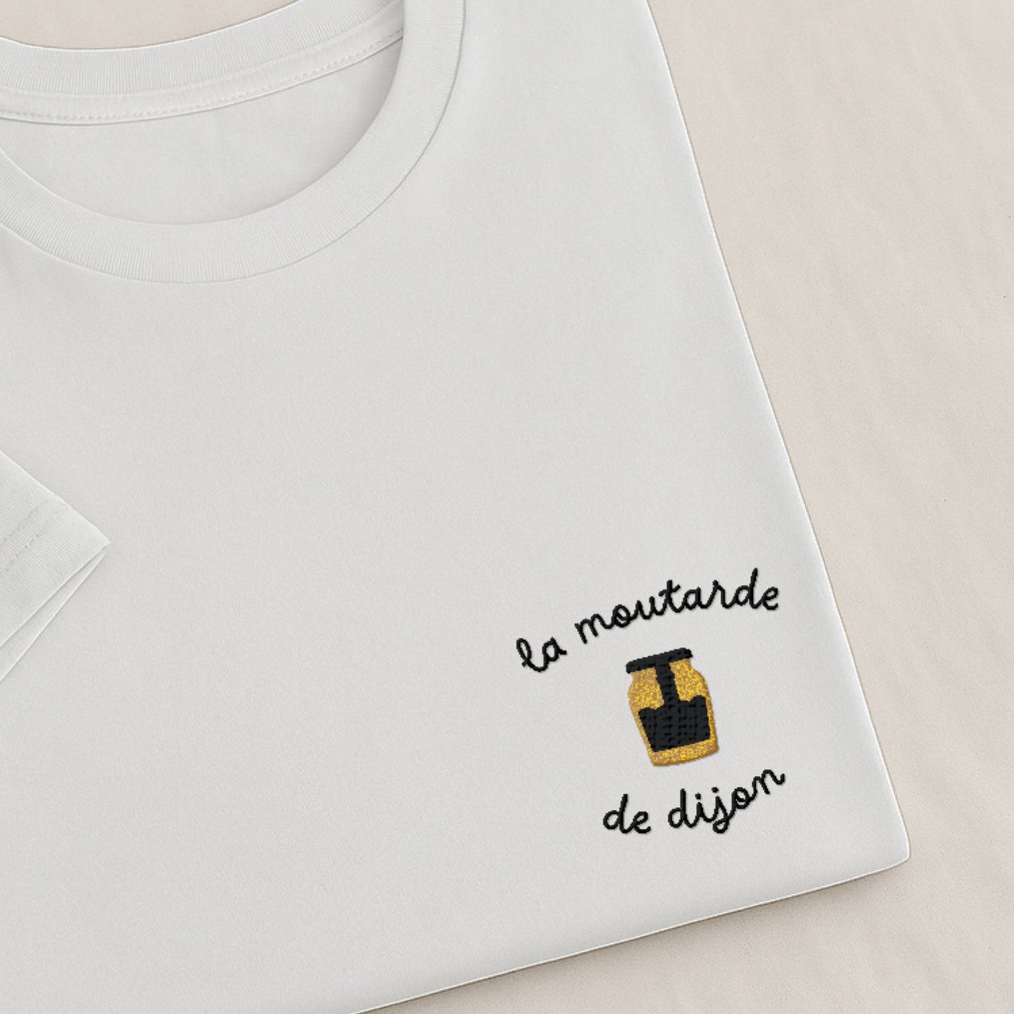 Moutarde de Dijon - T-Shirt Brodé