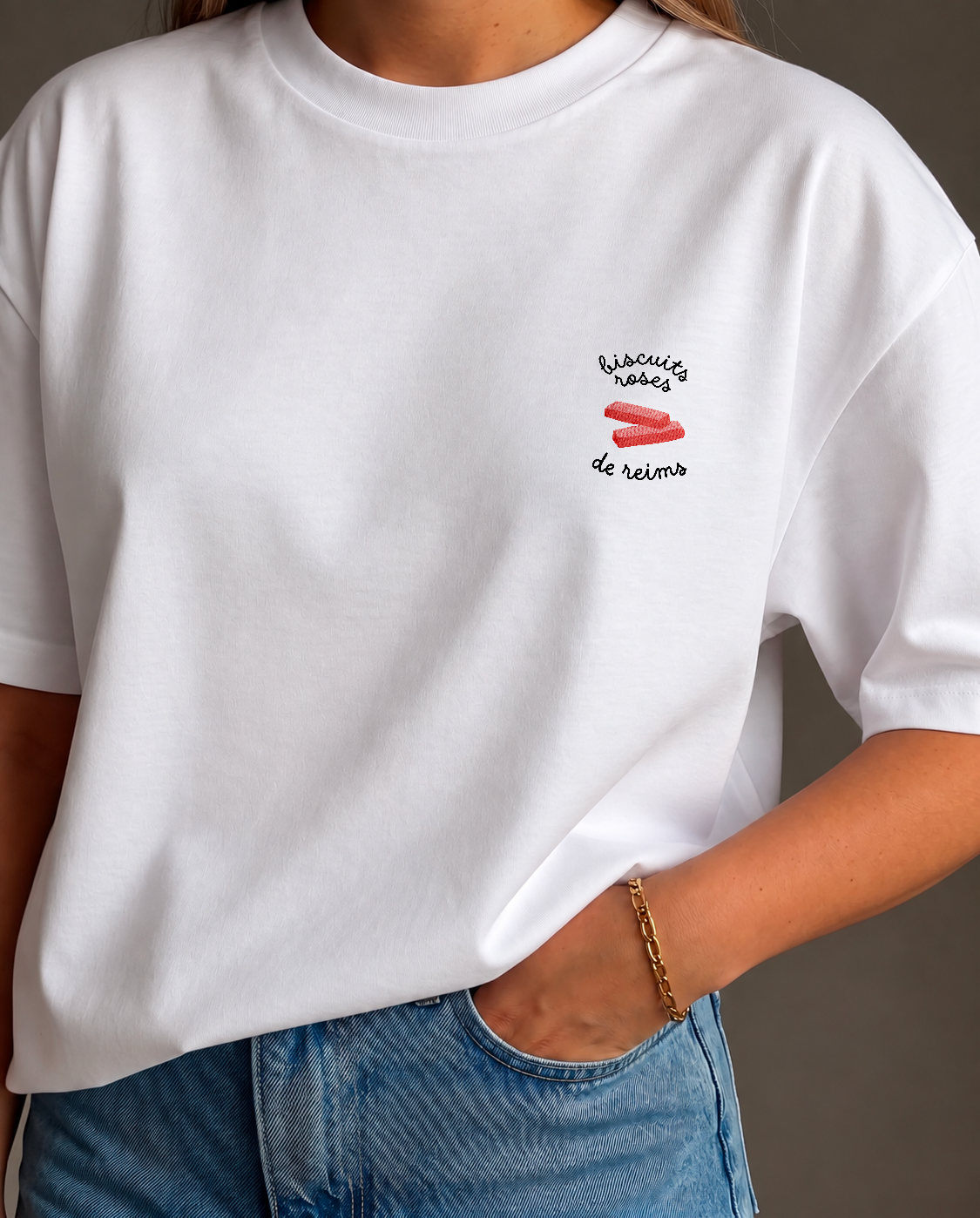 Biscuits Roses de Reims - T-Shirt Brodé