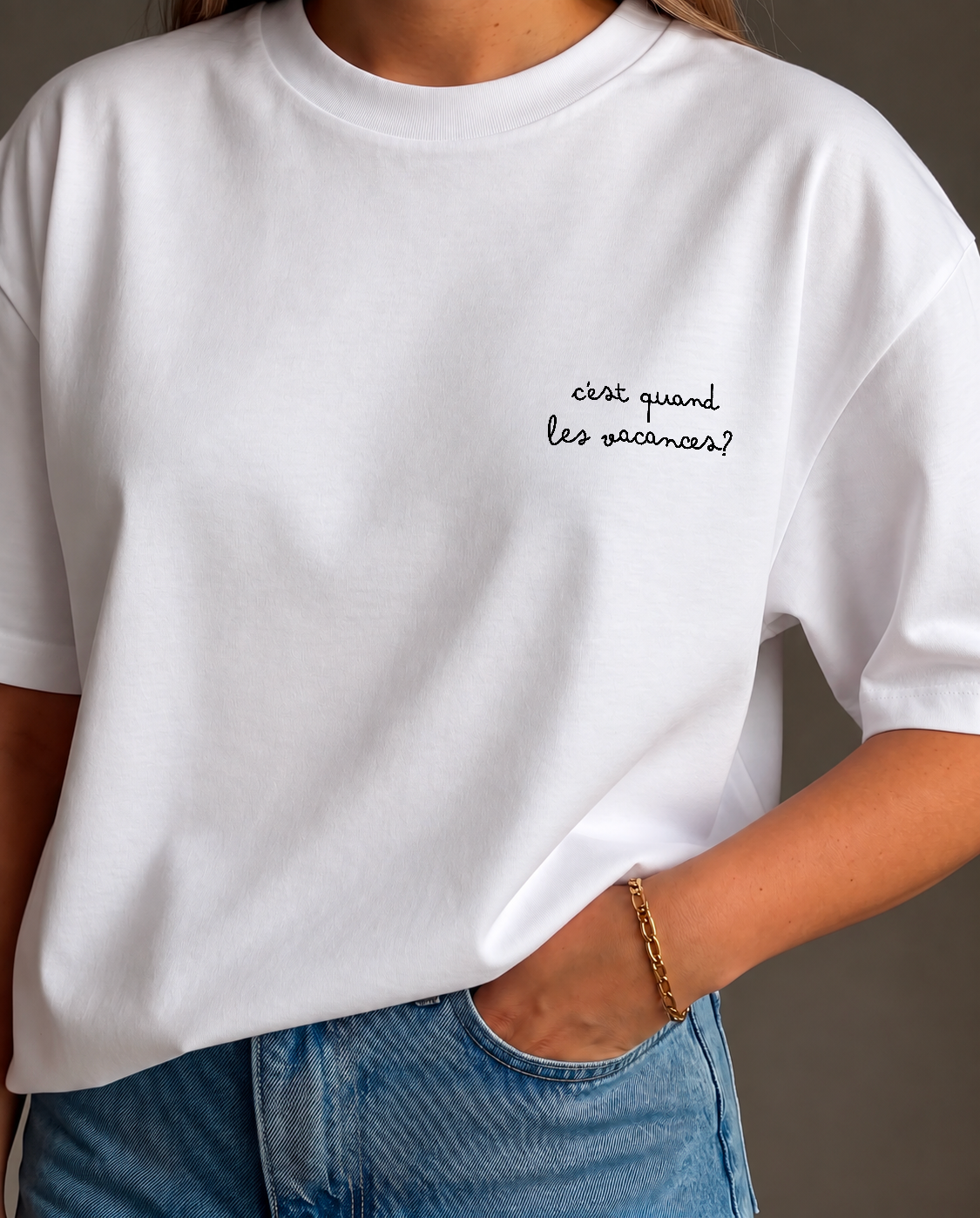C'est quand les vacances ? - T-Shirt Brodé
