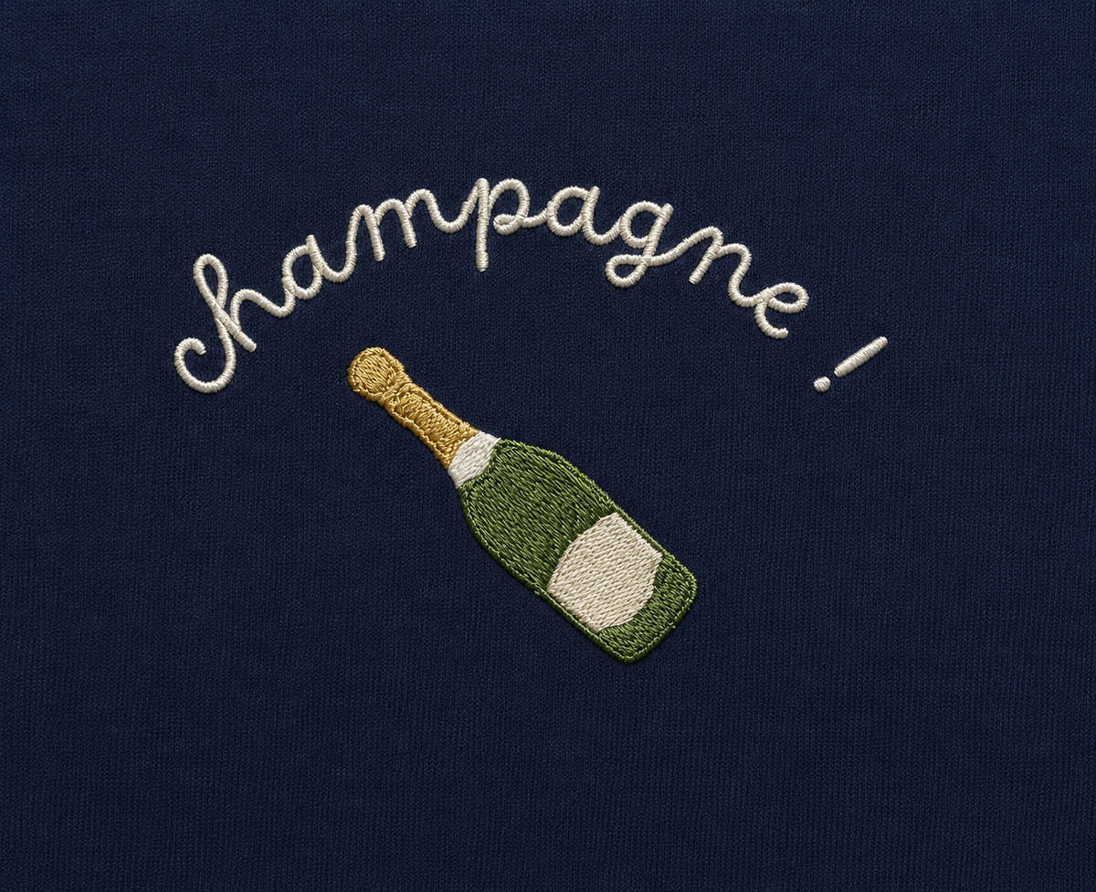 Champagne! - T-Shirt Brodé