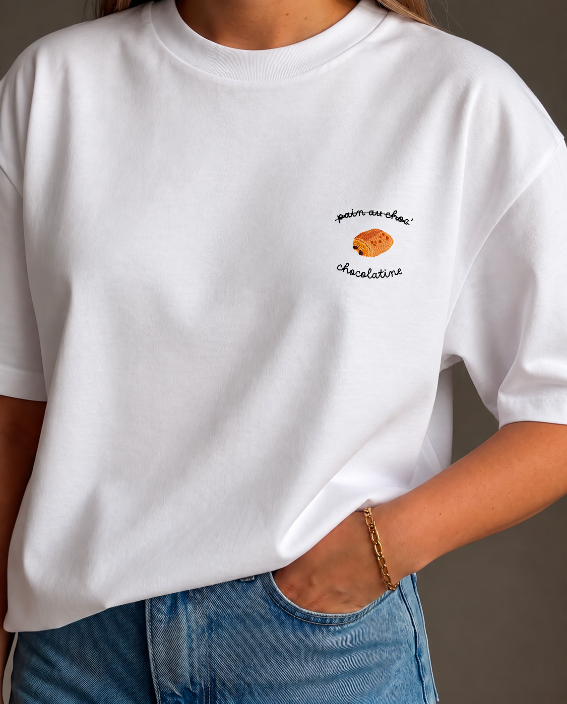 Chocolatine - T-Shirt Brodé
