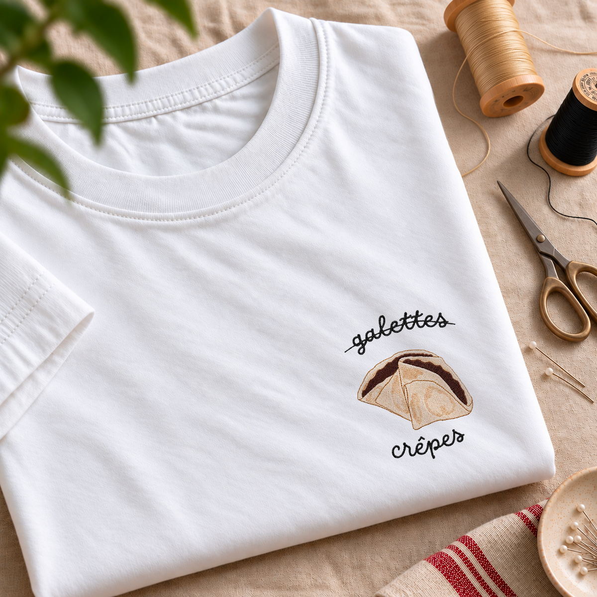 Crêpes - T-Shirt Brodé
