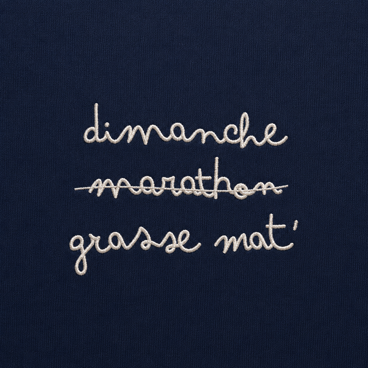 Dimanche Marathon - T-Shirt Brodé