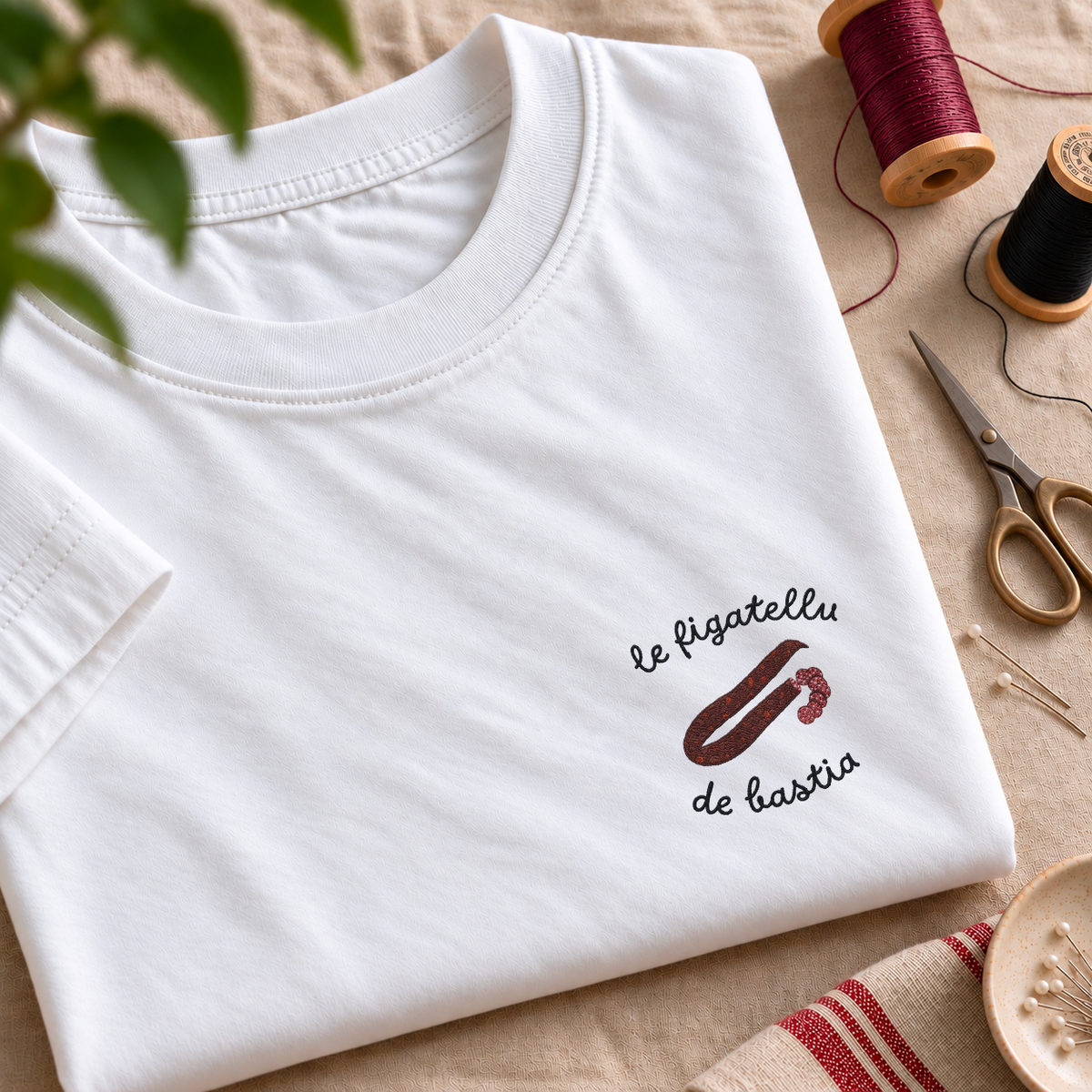 Figatellu de Bastia - T-Shirt Brodé
