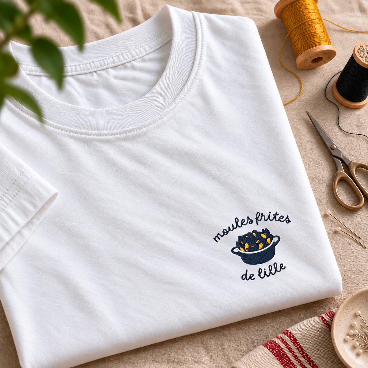 Moules Frites de Lille - T-Shirt Brodé
