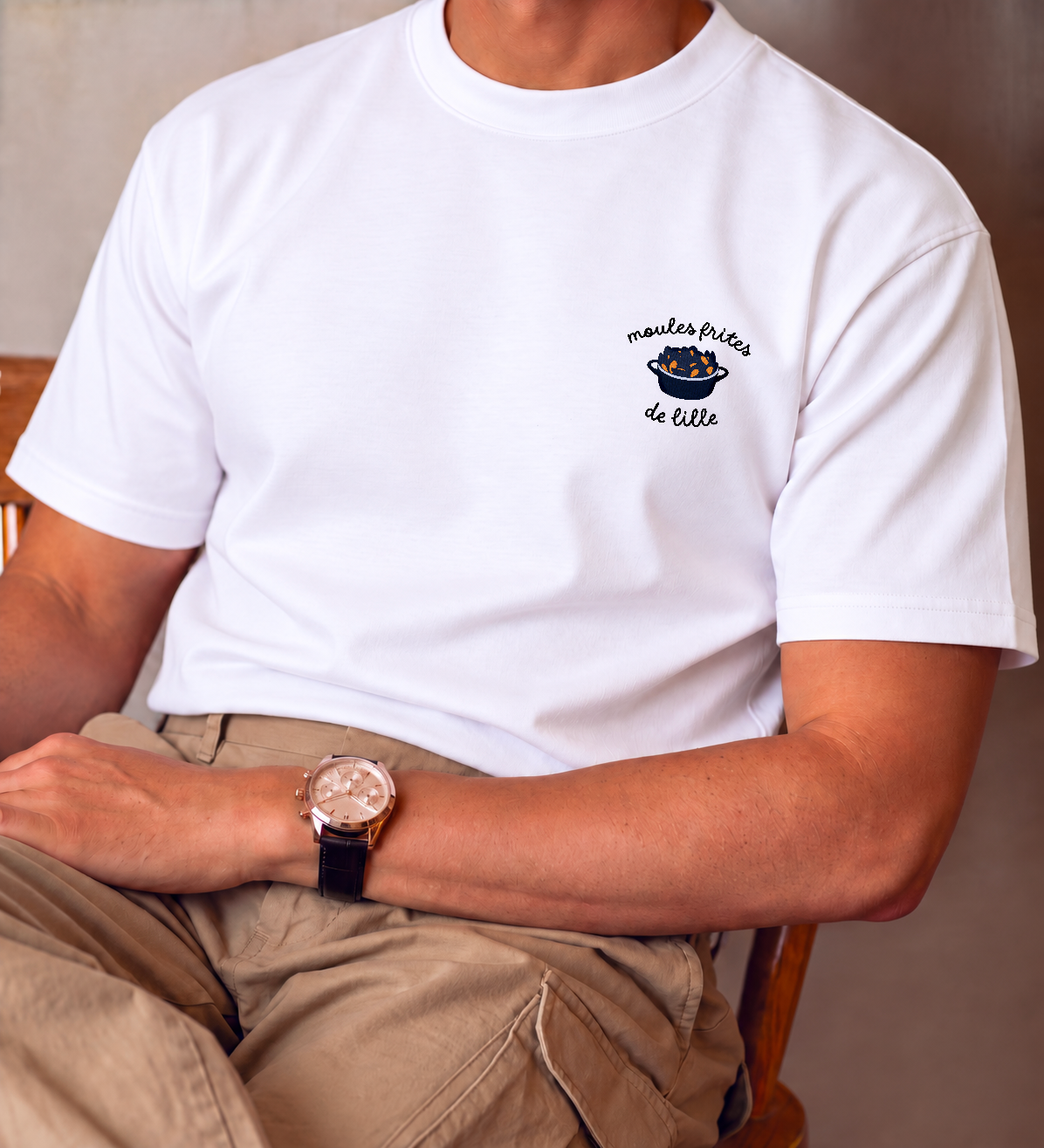 Moules Frites de Lille - T-Shirt Brodé