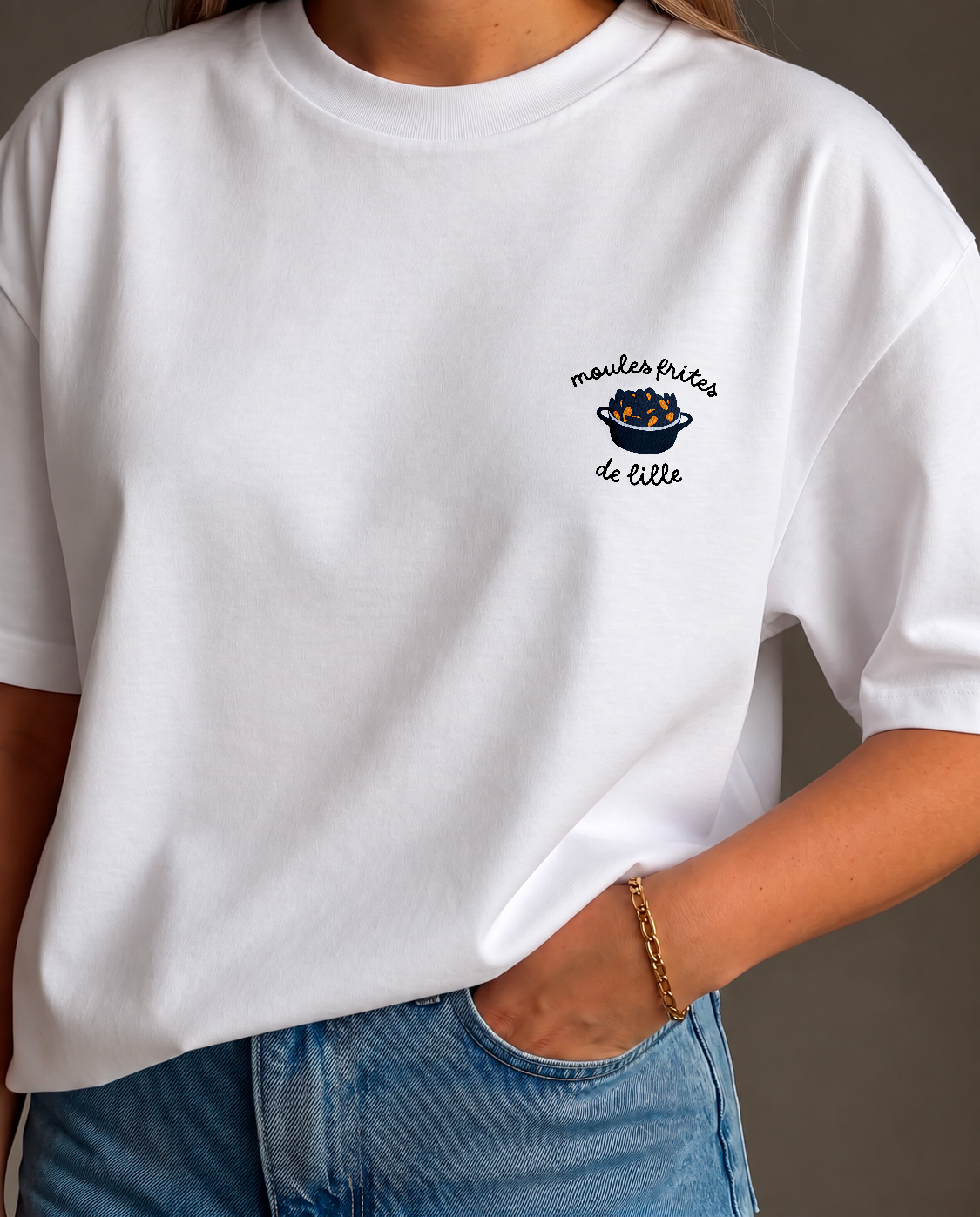 Moules Frites de Lille - T-Shirt Brodé