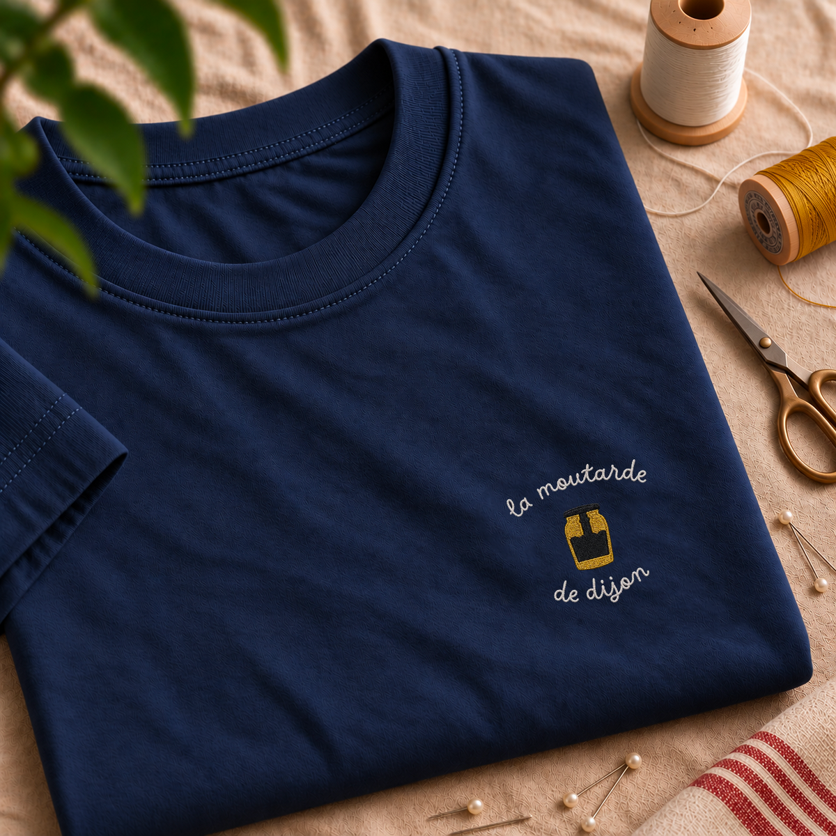 Moutarde de Dijon - T-Shirt Brodé