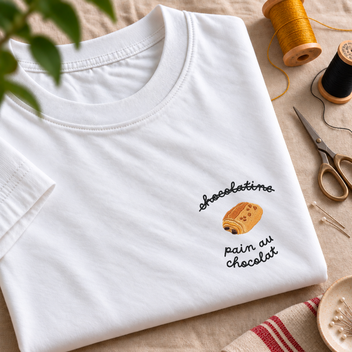 Pain au Chocolat - T-Shirt Brodé