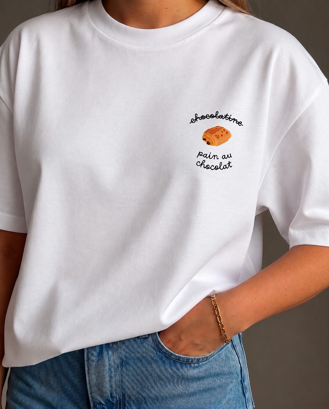 Pain au Chocolat - T-Shirt Brodé