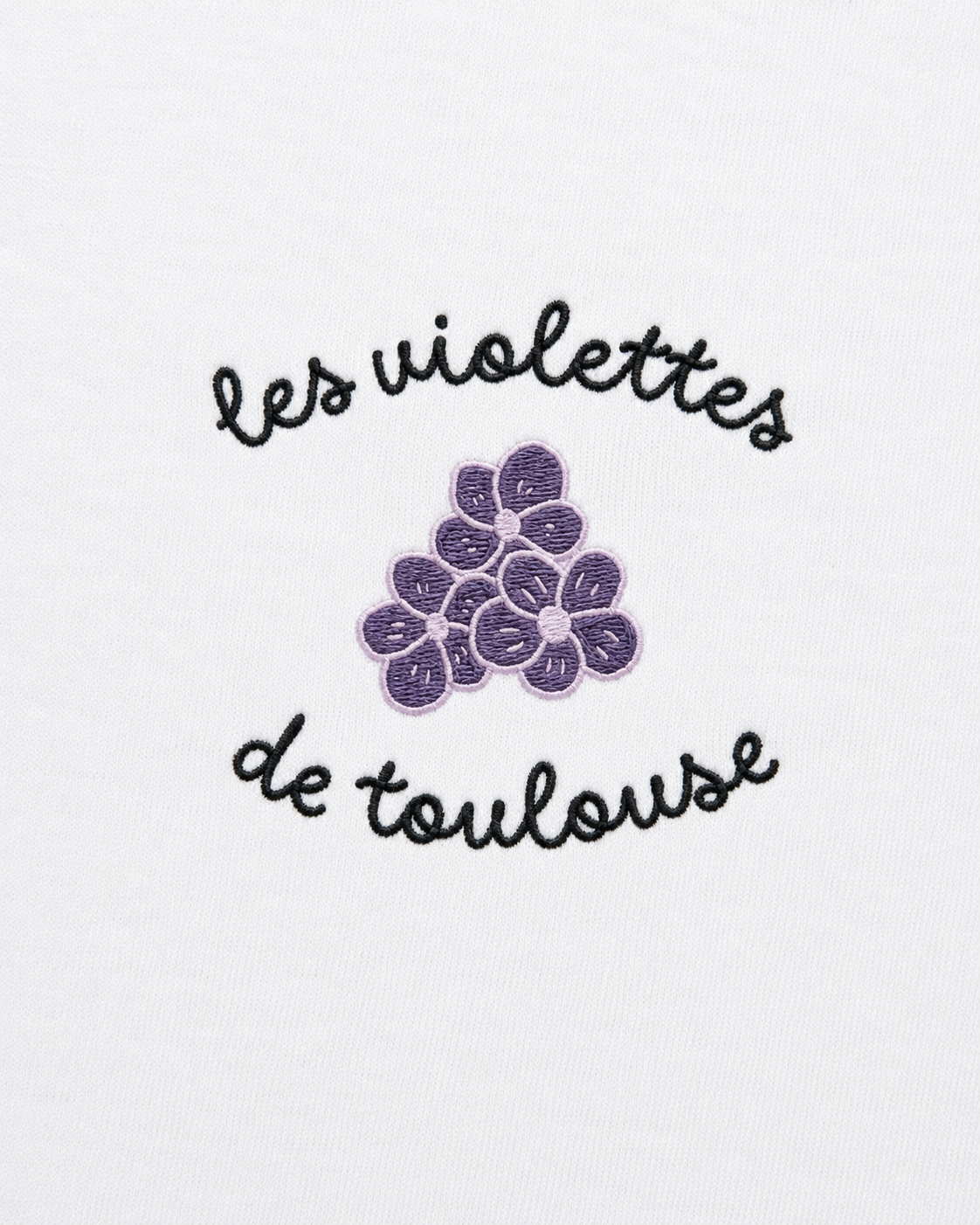 Violettes de Toulouse - T-Shirt Brodé